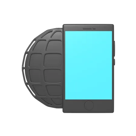 Phone Internet  3D Icon