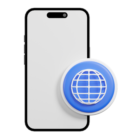 Phone Internet  3D Icon