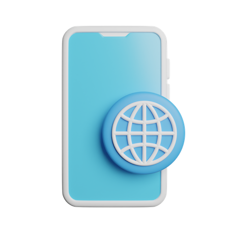 Phone Internet  3D Icon