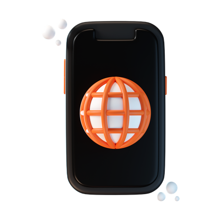 Phone Internet  3D Icon