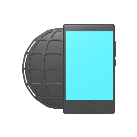 Phone Internet  3D Icon
