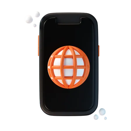 Phone Internet  3D Icon