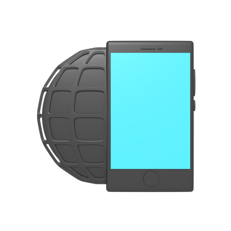 Phone Internet  3D Icon