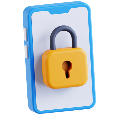 Phone lock  3D Icon