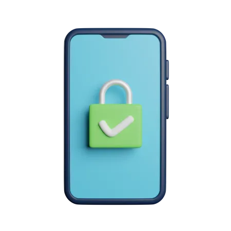 Phone Lock Secure 3D Icon