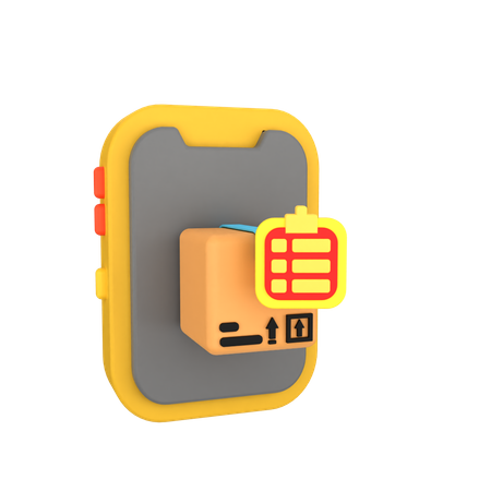 Phone Logistic Document  3D Icon