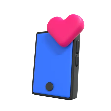 Phone Love  3D Icon