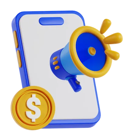 Phone Marketing  3D Icon