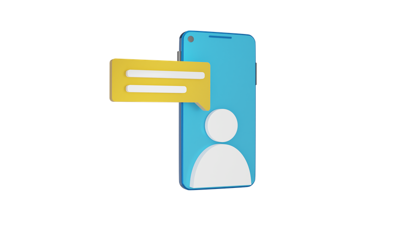 Phone Message  3D Icon