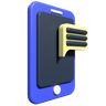 phone message 3d logo