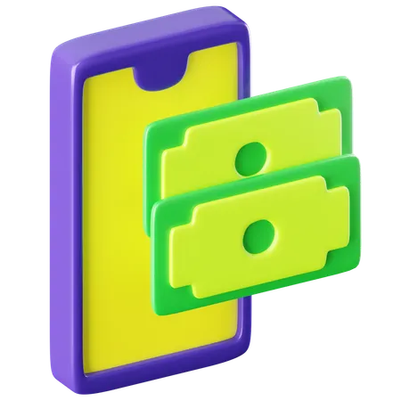 Phone Money  3D Icon