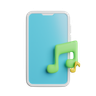 3d phone music logo