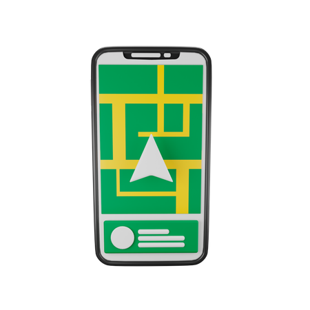 Phone Navigation  3D Illustration