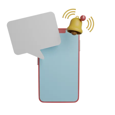 Phone With Notification 3D Illustration