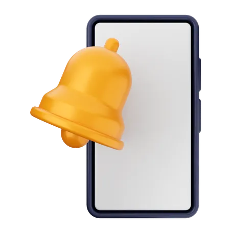 Phone Notification Bell  3D Icon