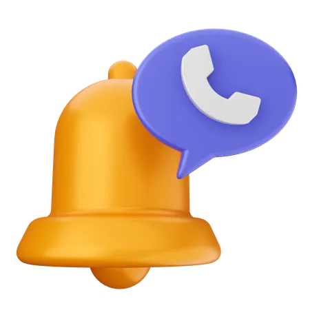 Phone Notification Bell  3D Icon