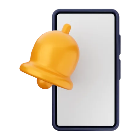 Phone Notification Bell  3D Icon