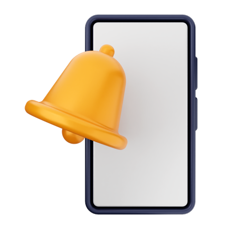 Phone Notification Bell  3D Icon