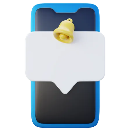 Phone Notification Text Box  3D Icon
