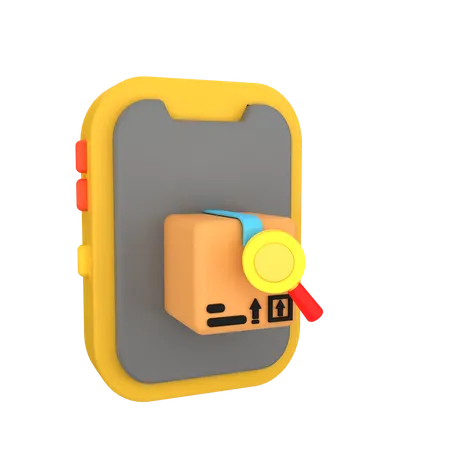 Phone Parcel Search  3D Icon