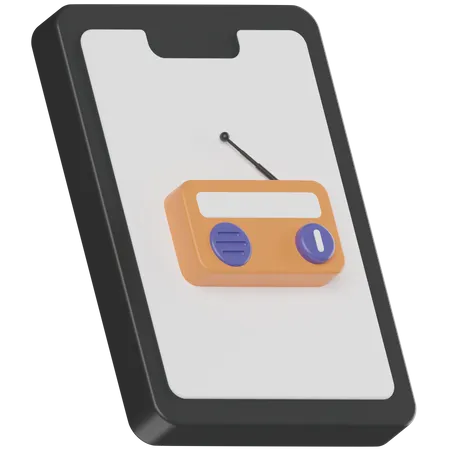 Phone Radio 3D Icon