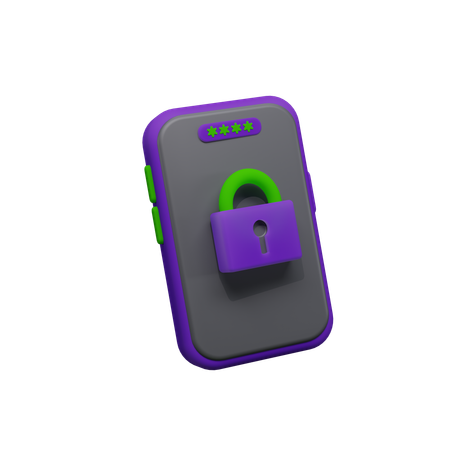 Phone security  3D Icon