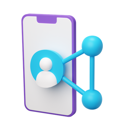 Phone Share  3D Icon