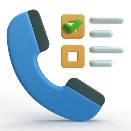 Phone Survey  3D Icon