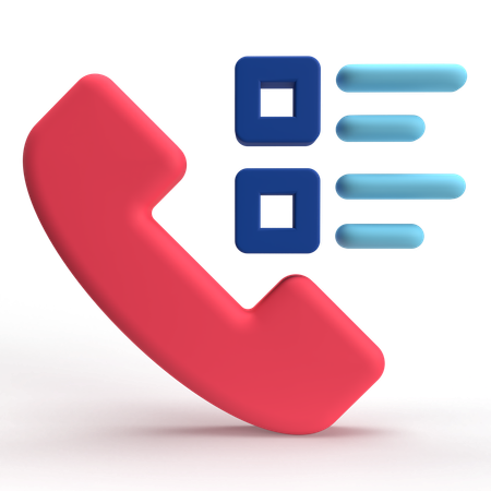 Phone Survey  3D Icon