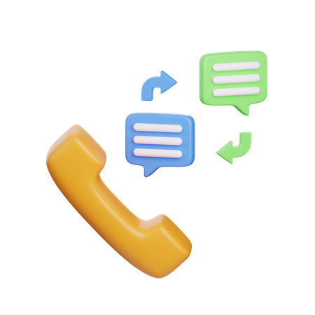 Phone Talk  3D Icon