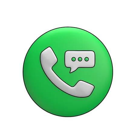 Phone Talk  3D Icon