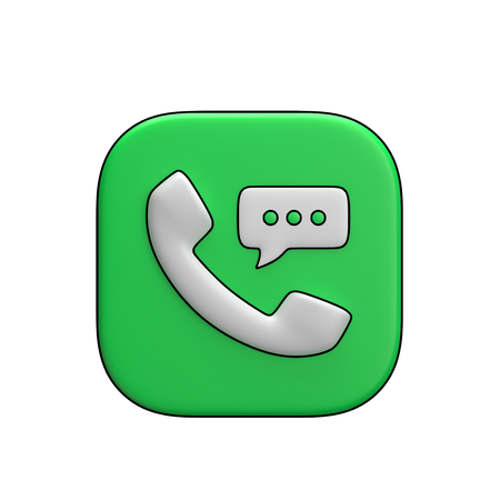 Phone Talk  3D Icon