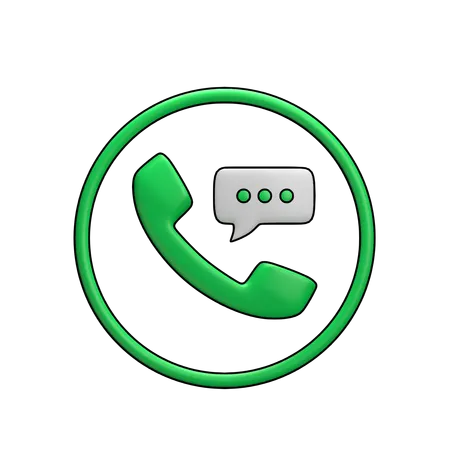 Phone Talk  3D Icon