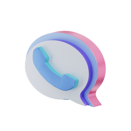 Phone Talk  3D Icon