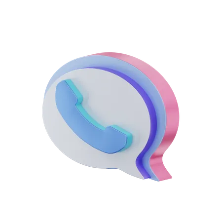 Phone Talk  3D Icon