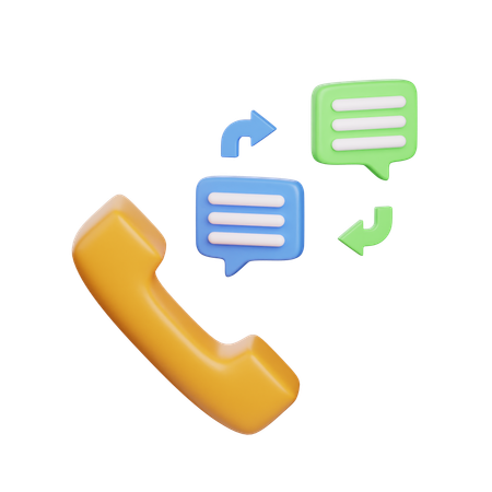 Phone Talk  3D Icon