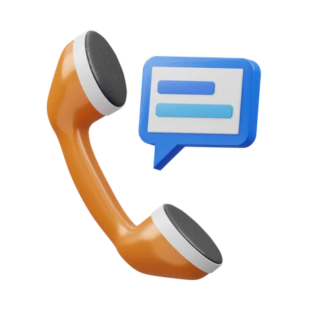 Phone Talk  3D Icon