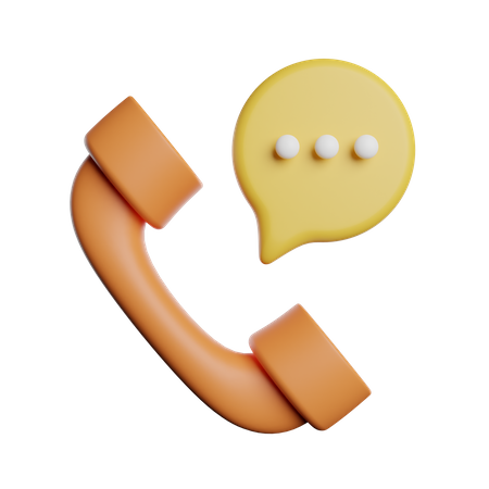 Phone Talk  3D Illustration