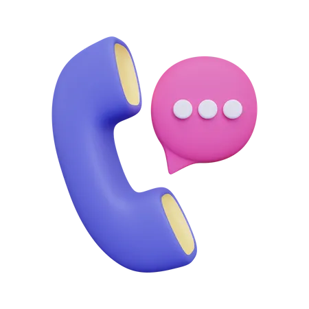 Phone Talk  3D Illustration