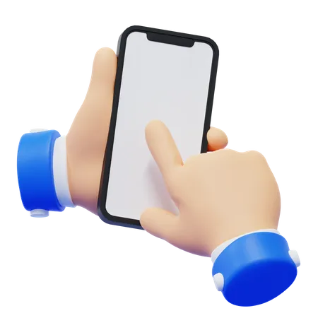 Phone Tap Hand Gesture  3D Icon
