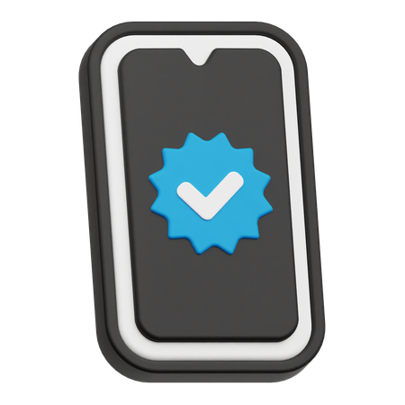 Phone tick  3D Icon