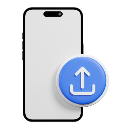 Phone Upload  3D Icon