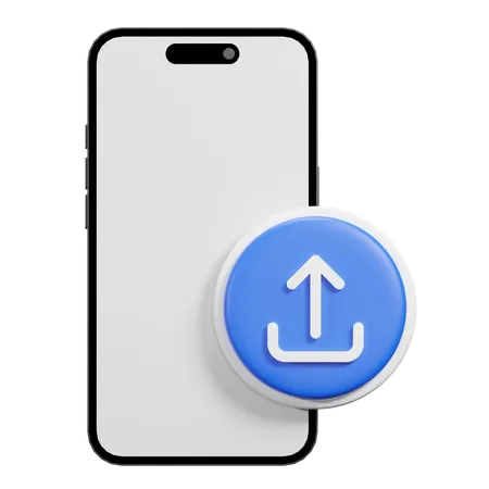 Phone Upload  3D Icon