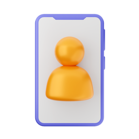 Phone User  3D Icon