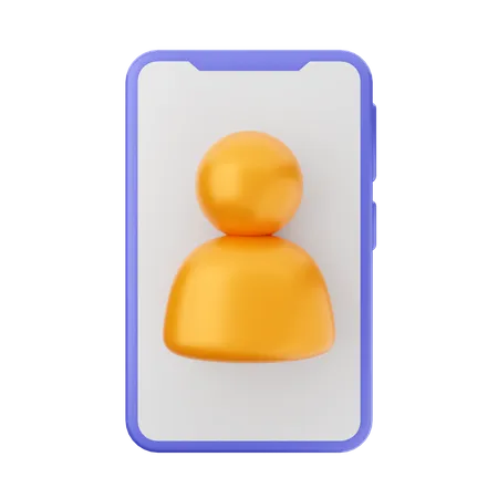 Phone User 3D Icon