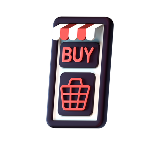 Phones shop  3D Icon