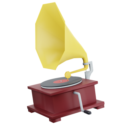 Phonograph  3D Icon