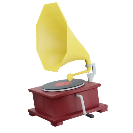 Phonograph  3D Icon