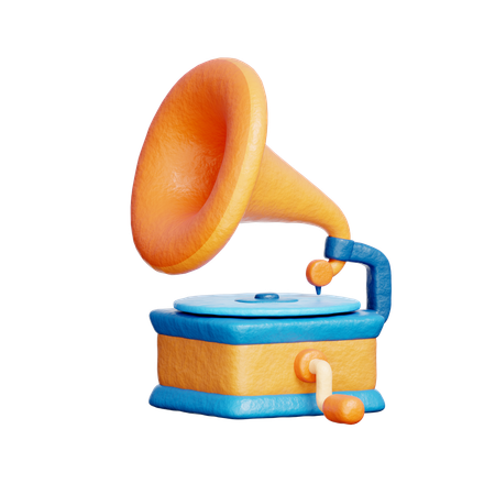 Phonograph  3D Icon