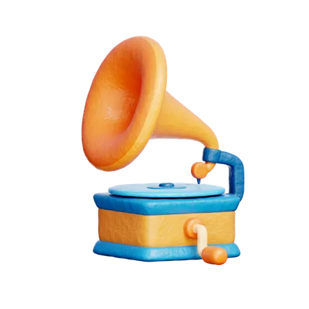 Phonograph  3D Icon